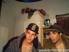 Two hot twinks jerking each other, sucking and showing ass!