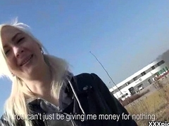 Public Dig up Engulfing For Cash With Amateur Czech Babe 19
