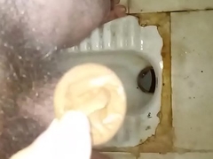 Masturbate vehicle b resources condom in dirty cause of toilet