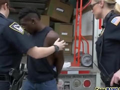 Whore big boobs policewoman exploited younger black cock