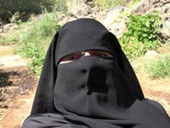 Cum on her niqab