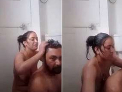 Exclusive- Desi Couple Romance and Sex In bathroom part 2