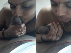 Today Exclusive- Sexy Tamil Wife Blowjob part 1