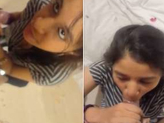 Today Exclusive- Cute Desi Girl Sucking Lover Dick With Clear Hindi Talk