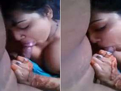 Today Exclusive-Newly married Wife Blowjob