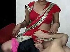 Well done Indian Get hitched In Red Lingerie Screwed Hard