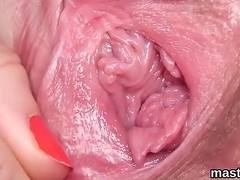 Scalding czech teen stretches her spread vagina to the peculiar